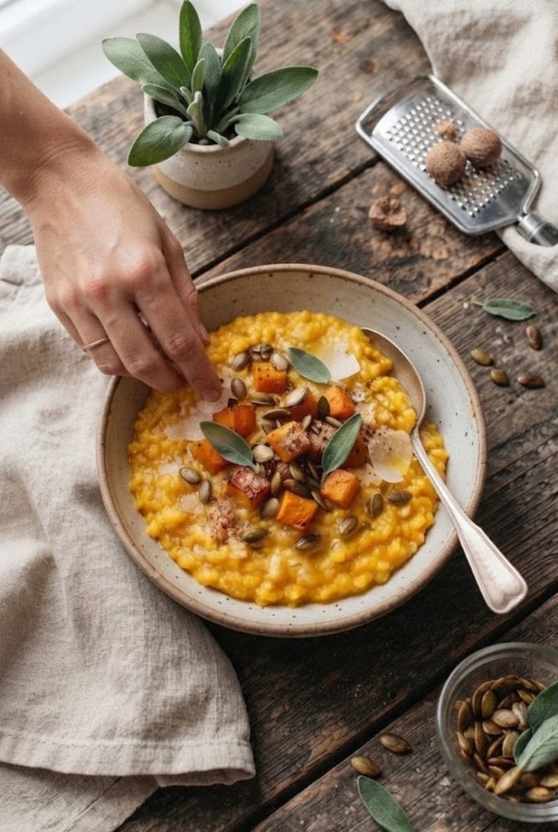 Risotto au potimarron et noix de muscade Risotto au potimarron et noix de muscade
