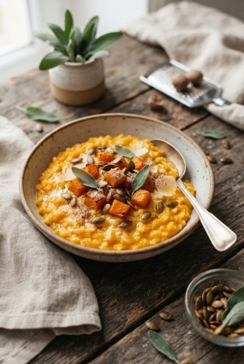 Risotto au potimarron et noix de muscade Risotto au potimarron et noix de muscade